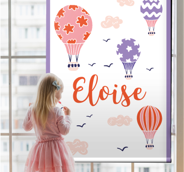 Estore de rolo infantil balões de ar quente personalizados - TenStickers