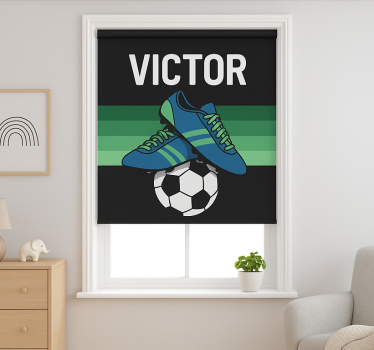 Estore de rolo infantil chuteiras de futebol com nome - TenStickers