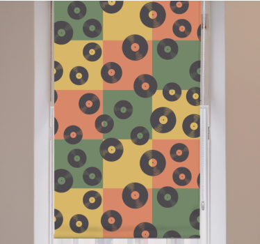 Estore de rolo vintage discos de vinil retrô - TenStickers