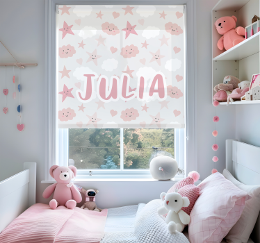 Estore de rolo de nuvens estrelas felizes - TenStickers
