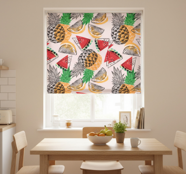 Estore de rolo para cozinha abacaxi de verão - TenStickers