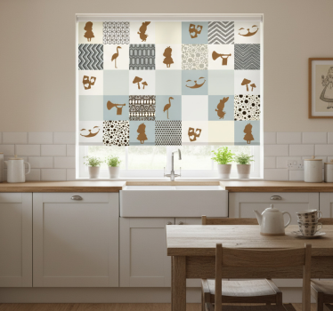Estore de rolo para cozinha alice no país das maravilhas - TenStickers
