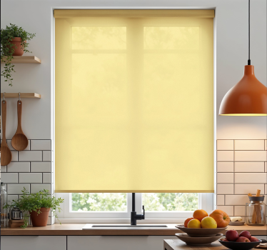 Estore de rolo para cozinha amarelo manteiga - TenStickers