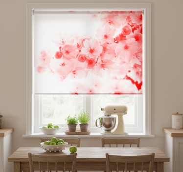 Estore de rolo para cozinha arbusto vermelho - TenStickers