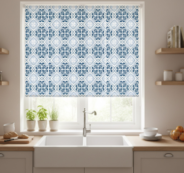 Estore de rolo para cozinha azulejo português típico - TenStickers