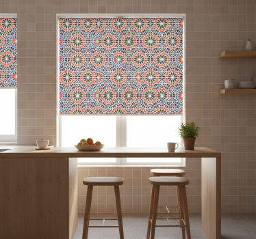 Estore de rolo para cozinha azulejos coloridos legais - TenStickers