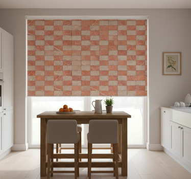 Estore de rolo para cozinha azulejos geométricos bege - TenStickers