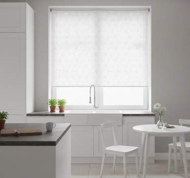 Estore de rolo para cozinha azulejos hexagonais florais - TenStickers