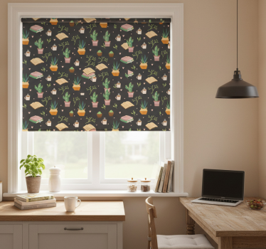 Estore de rolo para cozinha café e livros - TenStickers