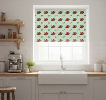 Estore de rolo para cozinha café em todo lugar - TenStickers