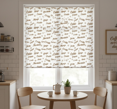 Estore de rolo para cozinha café todo dia - TenStickers