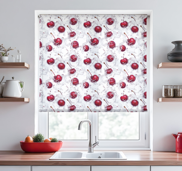 Estore de rolo para cozinha cerejas frescas - TenStickers