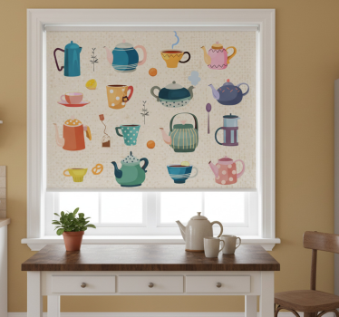 Estore de rolo para cozinha chá vintage - TenStickers
