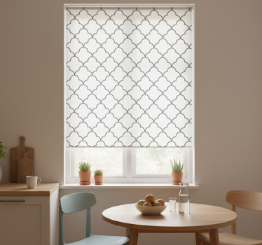 Estore de rolo para cozinha com design geométrico marroquino - TenStickers