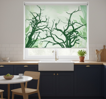 Estore de rolo para cozinha copas de árvores lindas - TenStickers