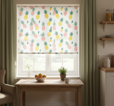 Estore de rolo para cozinha design de frutas abacaxi - TenStickers