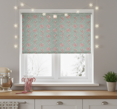 Estore de rolo para cozinha doce natalino vermelho - TenStickers