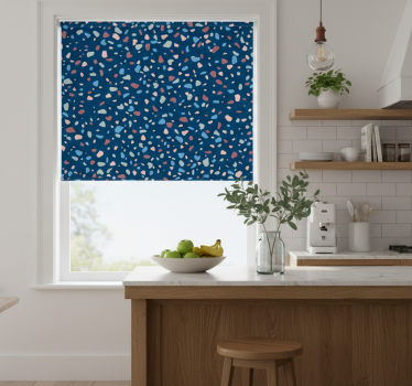 Estore de rolo para cozinha em terraço azul escuro - TenStickers