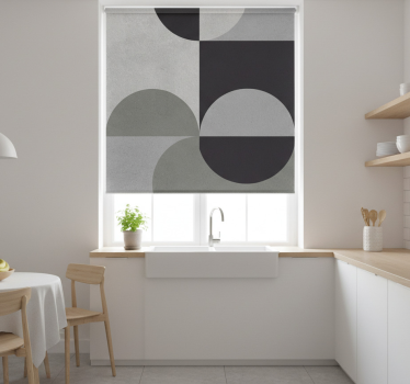 Estore de rolo para cozinha em tons de cinza abstratos - TenStickers