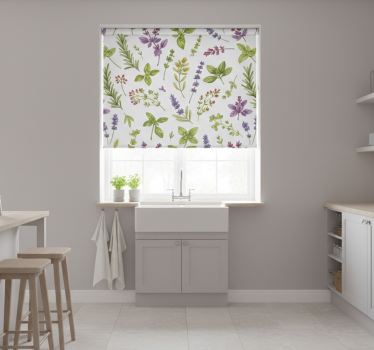 Estore de rolo para cozinha ervas coloridas - TenStickers