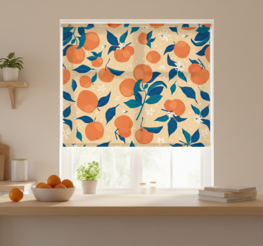 Estore de rolo para cozinha flor de laranja - TenStickers