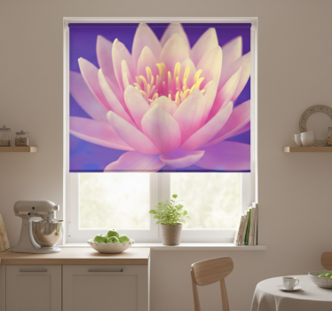 Estore de rolo para cozinha flor de lótus rosa - TenStickers