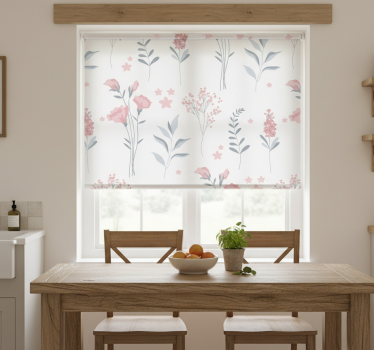 Estore de rolo para cozinha flores de primavera rosa - TenStickers