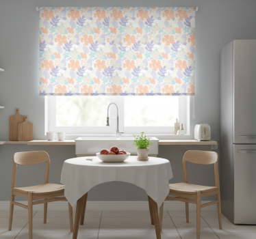 Estore de rolo para cozinha flores originais nórdicas - TenStickers