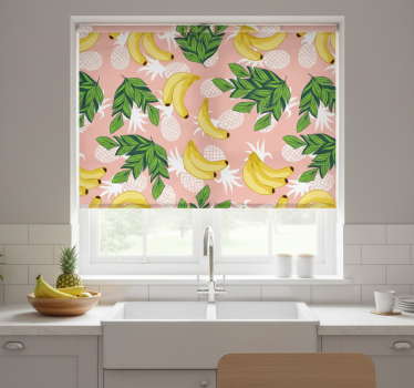 Estore de rolo para cozinha folhagem de frutas tropicais - TenStickers