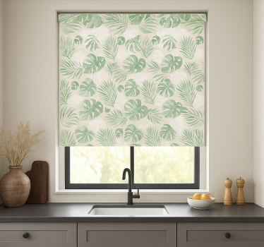 Estore de rolo para cozinha folhas botânicas tropicais - TenStickers