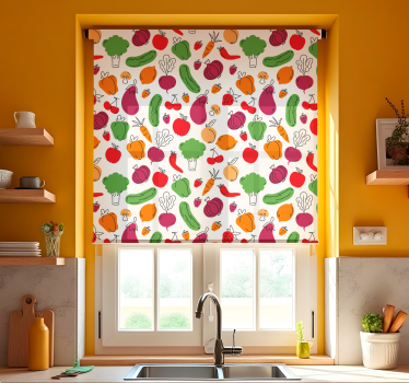 Estore de rolo para cozinha frutas e vegetais - TenStickers