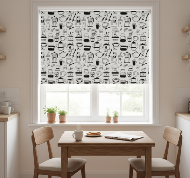 Estore de rolo para cozinha hora do café - TenStickers
