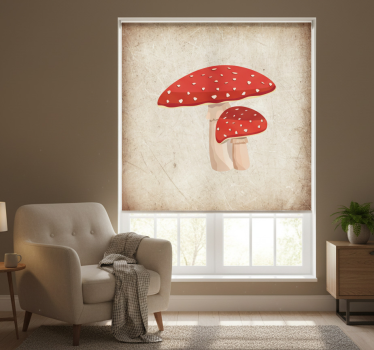 Estore de rolo para cozinha ilustração de cogumelo amanita - TenStickers