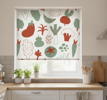 Estore de rolo para cozinha legumes coloridos - TenStickers