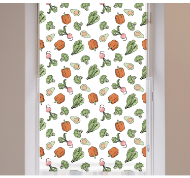 Estore de rolo para cozinha mistura vibrante de vegetais - TenStickers