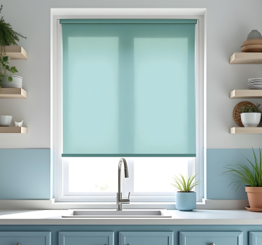Estore de rolo para cozinha monocolor azul claro - TenStickers