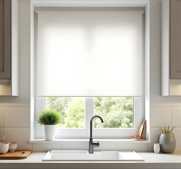 Estore de rolo para cozinha monocolor branco - TenStickers