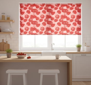 Estore de rolo para cozinha morangos vermelhos abstratos - TenStickers