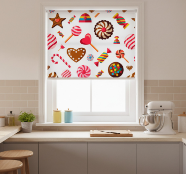 Estore de rolo para cozinha mosaico doce - TenStickers