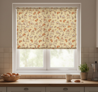 Estore de rolo para cozinha motivos culinários - TenStickers