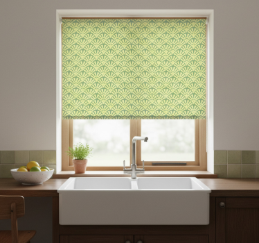 Estore de rolo para cozinha padrão anos 70 amarelo - TenStickers