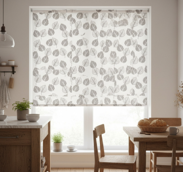Estore de rolo para cozinha padrão cinza kinfolk - TenStickers