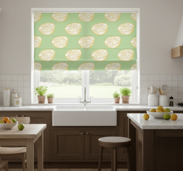 Estore de rolo para cozinha padrão cítrico ornamental - TenStickers