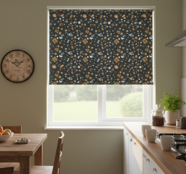 Estore de rolo para cozinha padrão contínuo de café - TenStickers