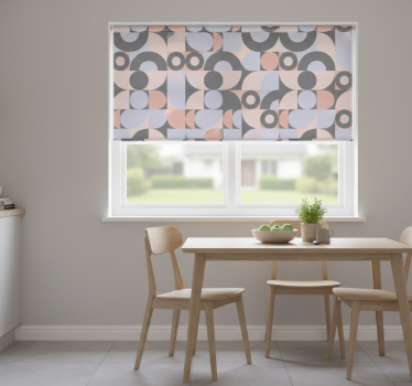 Estore de rolo para cozinha padrão de círculos geométricos - TenStickers