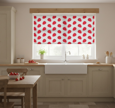 Estore de rolo para cozinha padrão de frutas vermelhas - TenStickers
