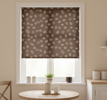Estore de rolo para cozinha padrão de grãos de café - TenStickers
