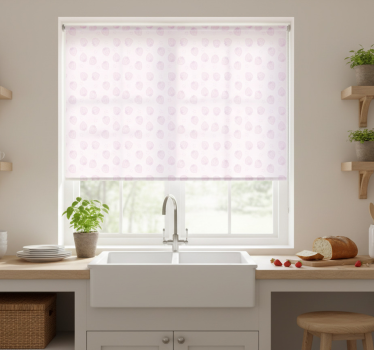 Estore de rolo para cozinha padrão de morangos rosa - TenStickers