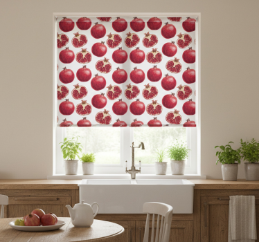 Estore de rolo para cozinha padrão de romãs coloridas - TenStickers