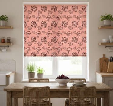 Estore de rolo para cozinha padrão de videira - TenStickers